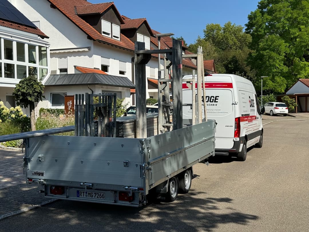 Lieferung des Gerüsts